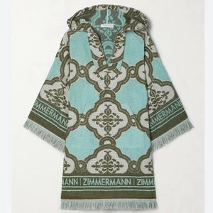 Zimmerman Towelling beach dress size 0 green xs